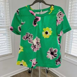 Jcrew size small, satin floral blouse.